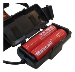 Linterna Minero Vincha De Cabeza Led Usb Bateria De 1 Luz Blanco Negro