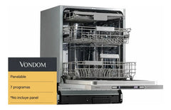 Lavavajillas Panelable Vondom Lvj14p De 14 Cubiertos Gris