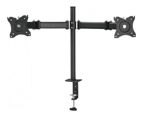 Soporte Escritorio Doble Brazo Con Base Onebox Lcd-23 Cta Color Negro