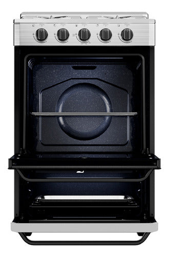 Cocina Multigas Drean Cd5602ai0 Inox 56cm 4 Hornallas Cs Gris