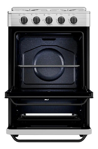 Cocina Multigas Drean Cd5602ai0 Inox 56cm 4 Hornallas Cs Gris