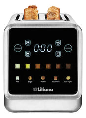Tostadora Digital De 2 Bocas Liliana At942 Panel Led 1400w Gris