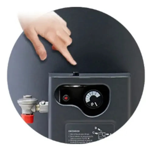 Termotanque A Gas Longvie T4110-n 110lts Conexión Superior Grafito