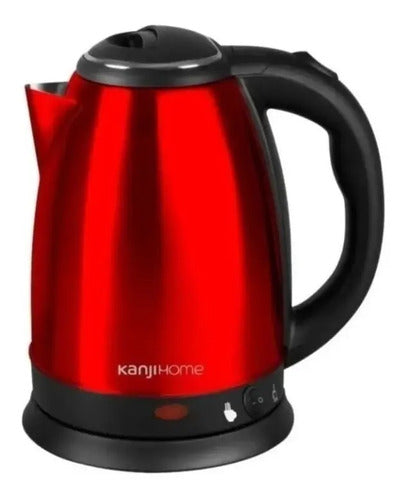 Pava Jarra Electrica Kanji Kjh-pe15002m-red Inox 1,8lts Rojo
