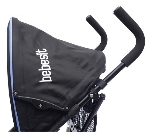 Cochecito Paragüitas Bebesit Neuf Art1058 Negro/verde Con Chasis Color Negro