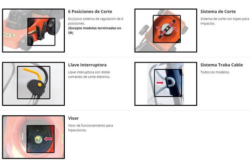 Cortadora De Pasto Eléctrica Dibra R32gb Con Bolsa Recolectora De 1000w Y Color Naranja/negro