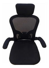 Sillon Silla De Pc Y Oficina Oon Apoyacabezas Y Base Cromada Negro Mesh/tela
