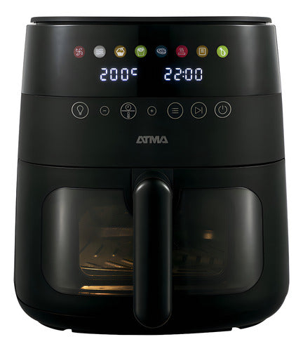 Freidora De Aire Sin Aceite Atma Fr246abp Digital 1750w 6l Negro