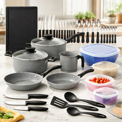Batería De Cocina Tramontina 28399/602 C/44 Piezas Aluminio Gris
