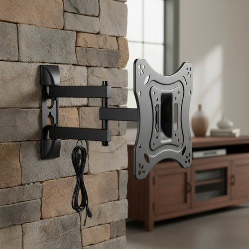 Soporte Tv Led/lcd Onebox Movil De Pared Doble Brazo 23 A 43 Color Negro