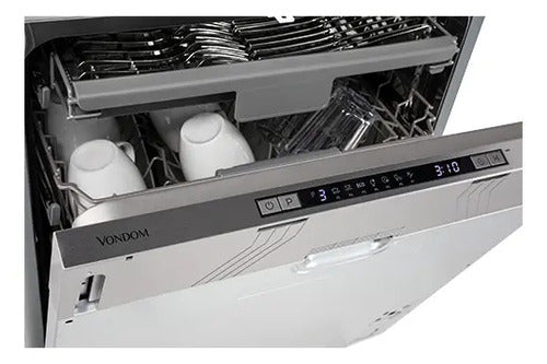 Lavavajillas Panelable Vondom Lvj14p De 14 Cubiertos Gris