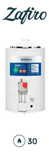 Termotanque Señorial 30 Litros Alta Recuperacion Línea A Gas Color Blanco