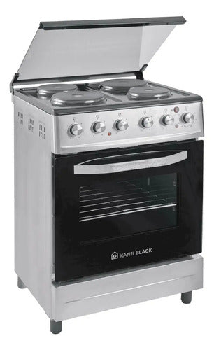 Cocina Electrica Kanjiblack 60cm Kjh-ekxl01v Plateado