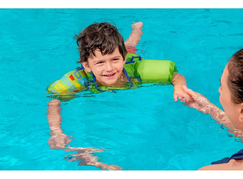 Chaleco Salvavidas Niños Con Bracitos Flotador Bestway 32174 Verde Lima