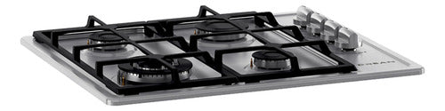 Anafe Con Alimentación A Gas - Drean Agdr60eia Color Acero Inoxidable - 4 Hornallas