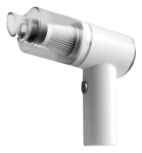Mini Aspiradora Mano Portátil Blanca Inalámbrica Usb Recarga Blanco
