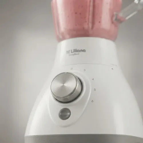 Licuadora Liliana Al542 1.8l 4 Vel Jarra Vidrio Pica Hielo Blanco