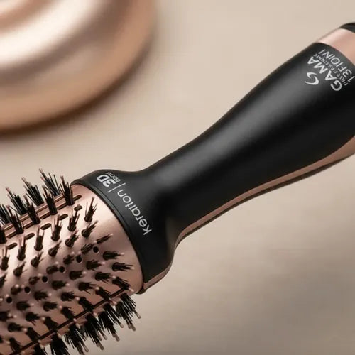 Cepillo Alisador Gama Stylish Keration Brush 3d Cerámica Negro