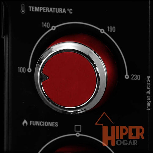 Horno De Mesa Eléctrico Ultracomb Uc17 17 L Rojo/negro 1280w