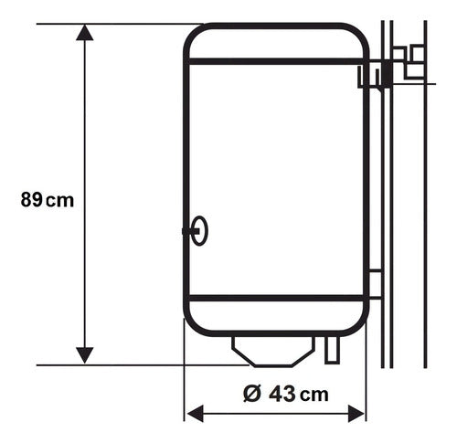 Termotanque Eléctrico Ecotermo 70l Protección Anticorrosiva Blanco
