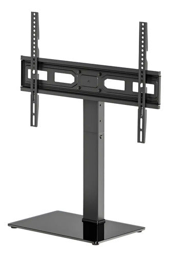 Soporte Pie Vidrio Para Smart Tv 37  A 75  Con Vesa Regulable Negro