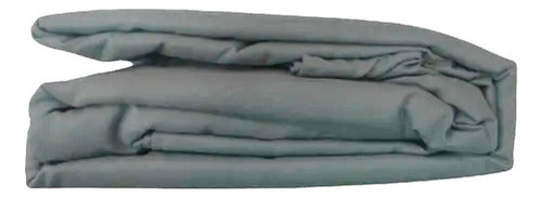 Juego Sabanas 2 Plazas 1/2 Vivendi Cotton Touch Gris 300h Gris Liso