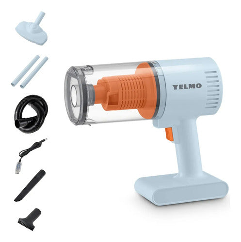 Aspiradora Recargable Yelmo As-3244 395ml Filtro Hepa 80w Turquesa