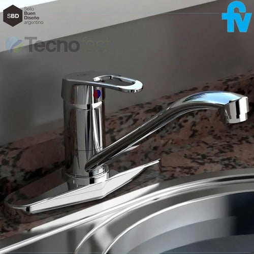 Grifo De Cocina Monocomando Fv Arizona 0411.03/b1 Cromo