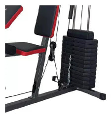 Multigimnasio Multigym Randers Arg-63142-x 70kg Musculacion Gris Negro