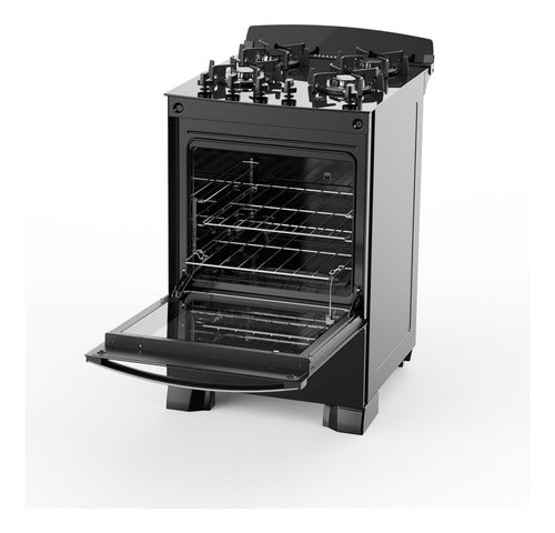 Cocina Multigas Atma Ccmo56n Mesada Vidrio Templado 56cm Negro