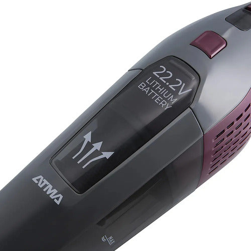 Aspiradora Inalámbrica Atma 2 En 1 Dual Force Power As7922n Gris/violeta