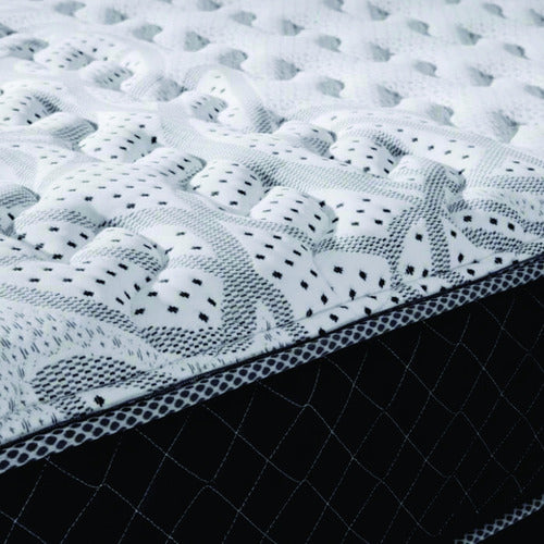 Colchón De Resortes Cannon Resortes Doral 2 Plazas 140x190x27 Gris/negro