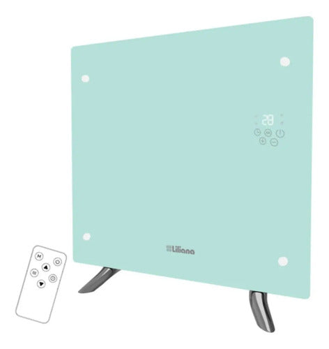 Panel De Vidrio Liliana Ppv204d Pie/pared Color Celeste
