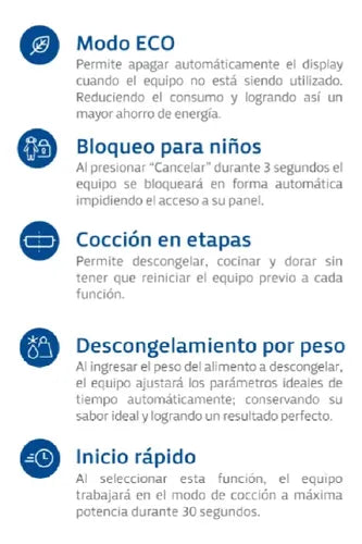 Microondas Digital Bgh B120db20i Eco Blanco 20l Auto Menu Cc
