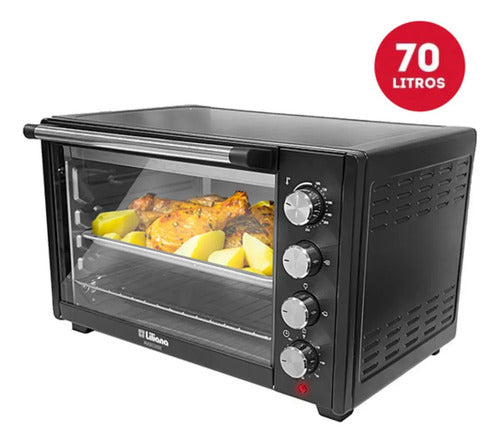 Horno De Mesa Liliana 70 Litros Luz Forz Ao700 Color Negro
