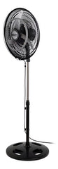 Ventilador De Pie 20  Orbital Coolbreeze - 3 Palas De Metal Color Plateado Estructura Negro - Vpm2016cb