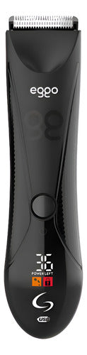 Corta Barba Ga.ma Gt Eggo Display Led Carga Usb - Negro