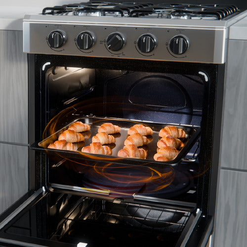 Cocina Multigas Drean Cd5602ai0 Inox 56cm 4 Hornallas Cs Gris