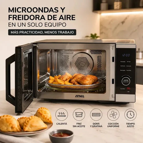 Microondas Digital Atma Con Función Freidora De Aire 26 Litros
