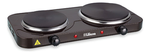 Anafe Eléctrico Doble Liliana Aa904 5 Niveles 1000/1500w Negro