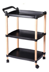 Mesa Carro Bar 3 Estantes Con Ruedas Vivendi 11410 Negro