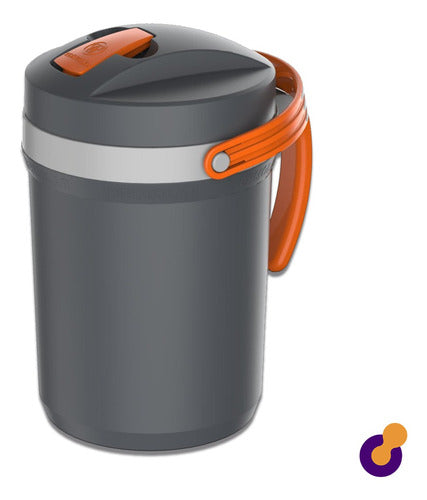 Jarra Térmica Termolar Tereré Con Tapa Abatible Para Café Y Té De 2,5 Litros, Color Gris