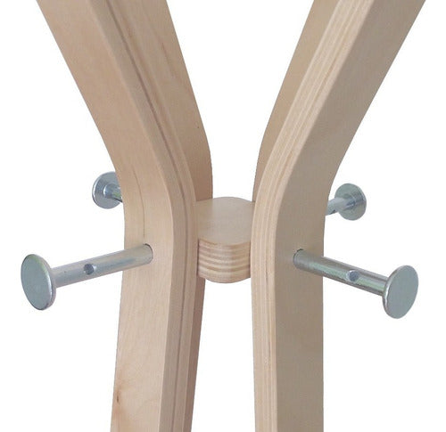 Perchero De Pie Nordico De Madera Natural Tio Musa Color Marrón Claro