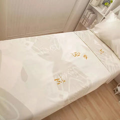 Juego De Sábanas Casablanca Oro 2 1/2 Plazas 100%algodón Cts Ayse Estampado