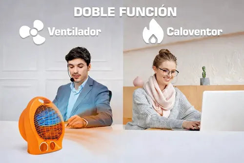 Caloventor Calefactor Con Termostato Kanji Kjh-ch103 2000w Color Naranja