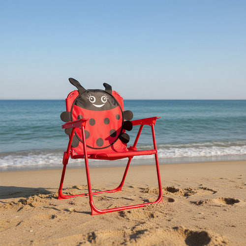 Silla Reposera Infantil Niños 1 Posicion Vaquita San Antonio Rojo