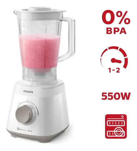 Licuadora Philips Daily Collection Hr2129 2l Blanca Problend Color Blanco Jarra De Plástico