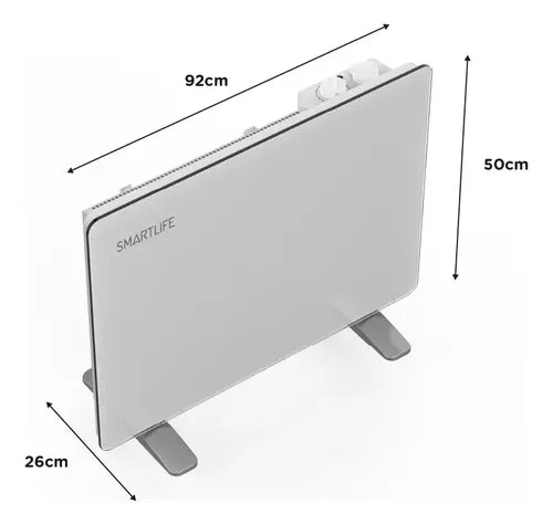 Calefactor Panel De Vidrio Smartlife 2000w Portatil Blanco