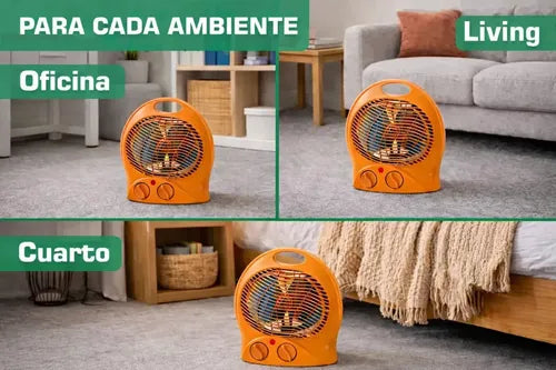 Caloventor Calefactor Con Termostato Kanji Kjh-ch103 2000w Color Naranja