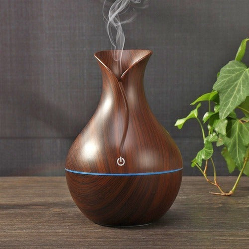 Difusor Humidificador Kanji 134d Aromatizador Led 130ml ! Color Marrón Claro